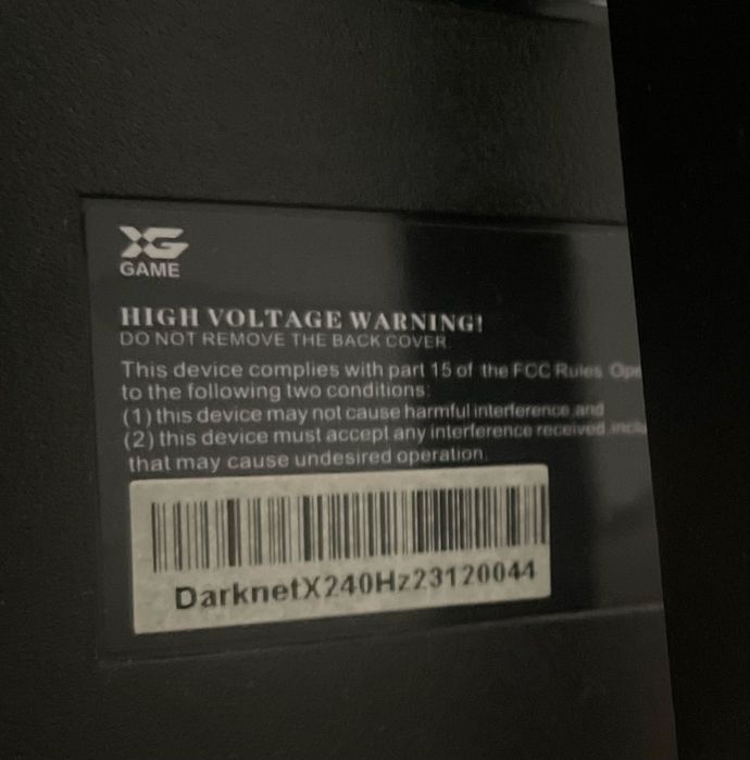 Продается монитор XGame 27 диагональ