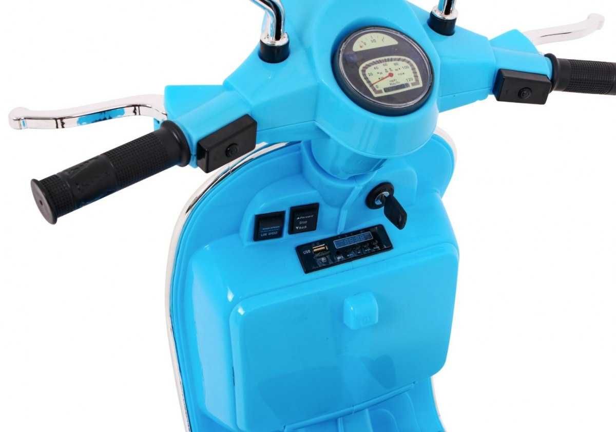 Motocicleta electrica scuter Vespa Autokids 12V Lux (PX150) Albastru