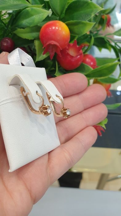 Серьги красное золото СССР