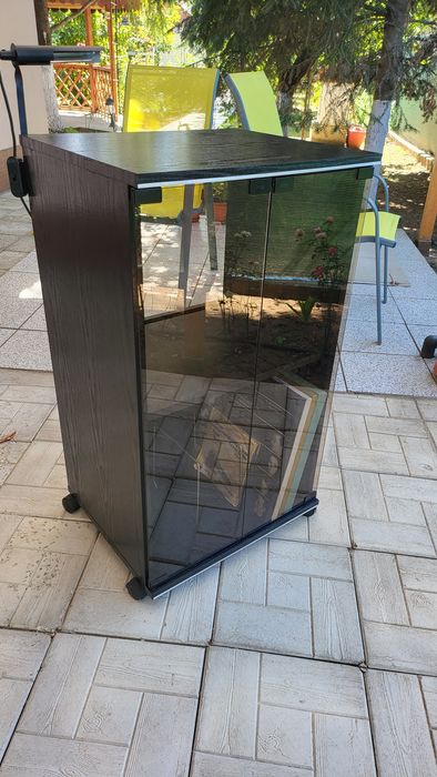 Rack audio cu iluminare turntable