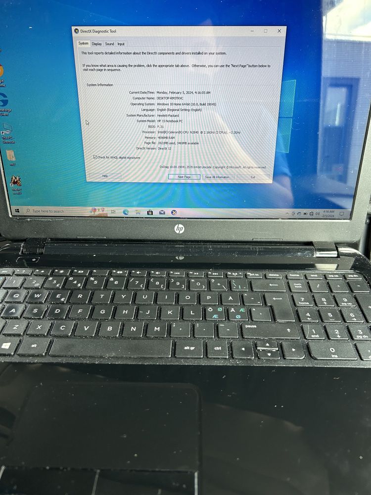 Laptop hp second hand