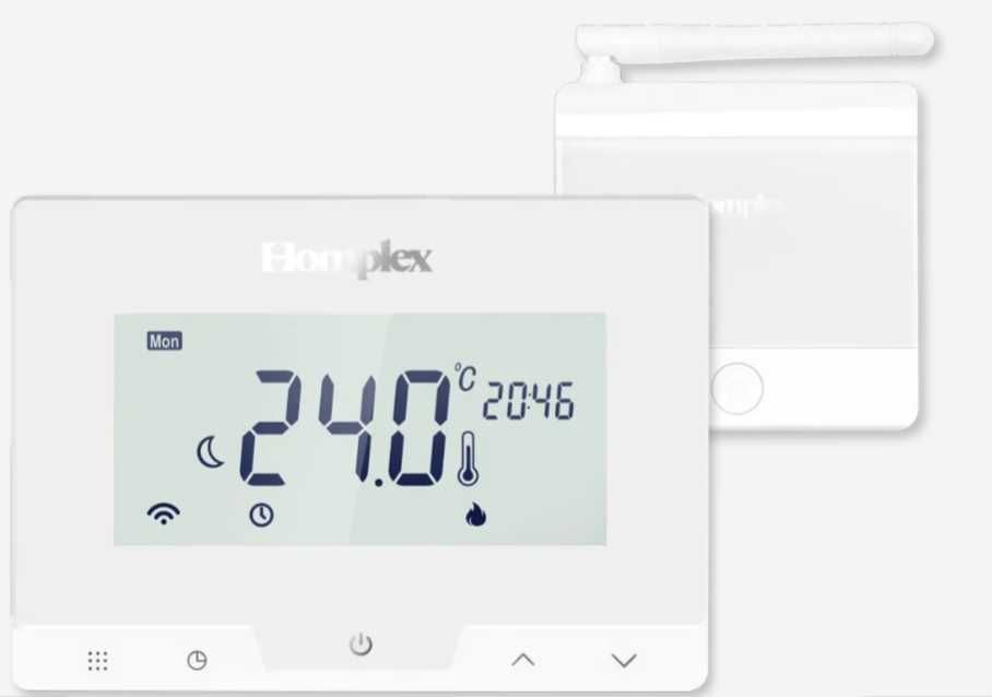 Termostat centrală programabil inteligent Homplex 19 wireless alb
