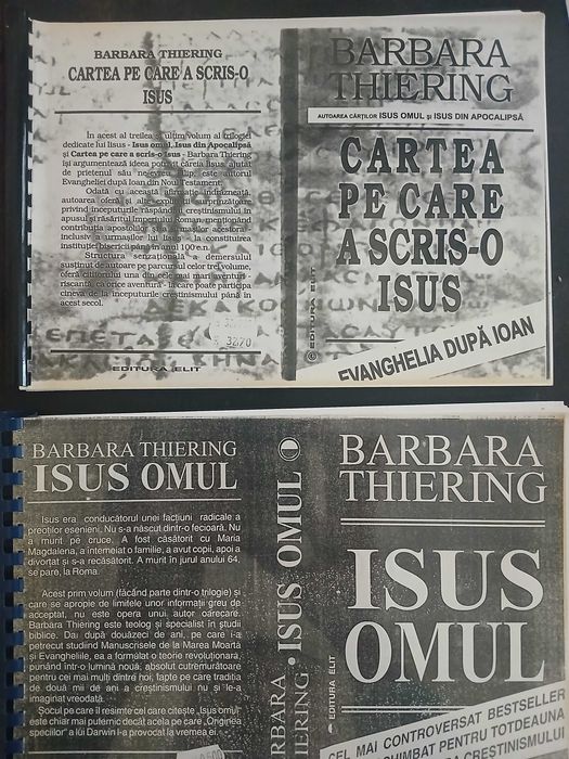 Barbara Thiering, Isus omul, Cartea pe care a scris-o Isus, 2 vol.