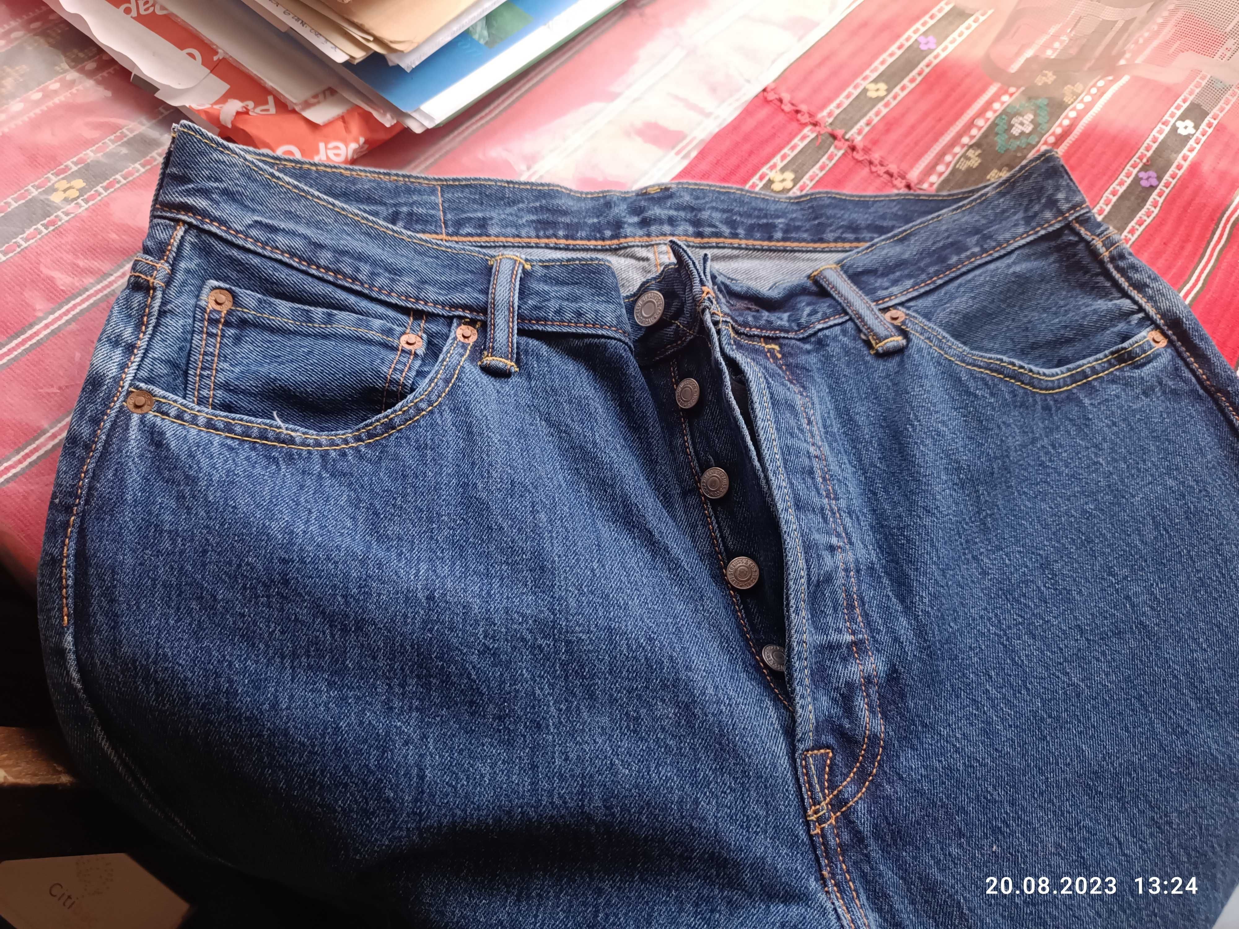 Vand Jeans Levi's 501 36-32,100% Cotton