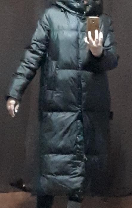 Куртка зимняя черная длинная, Турция