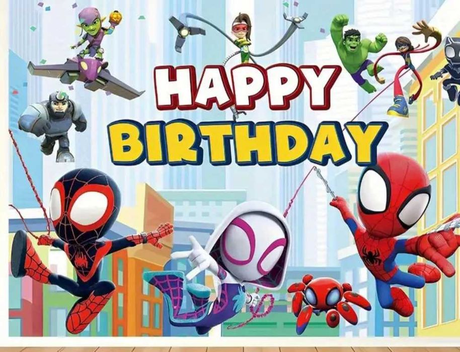 Парти окраса спайди и космос