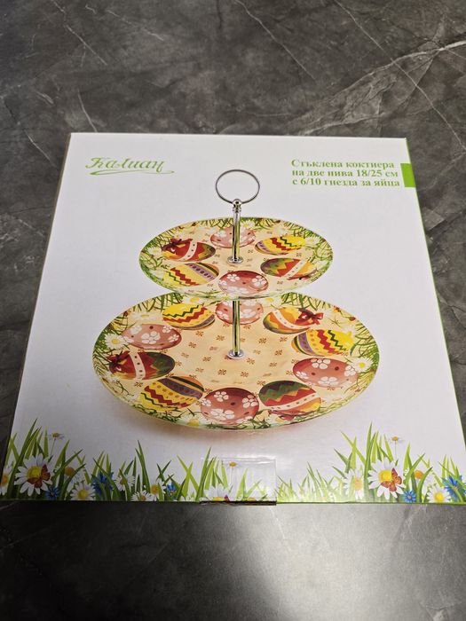 Стъклена чиния за яйца, Великденска