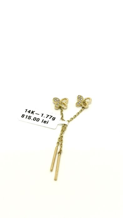 Bijuteria Royal cercei din aur 14k 1.77 gr