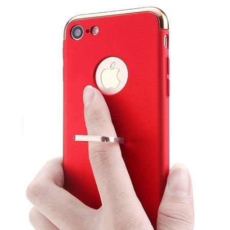 Husa pentru Apple iPhone 8 Plus, GloMax 3in1 Ring PerfectFit, Red