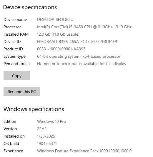 +Гаранция! Компютър PC Lenovo Intel Core i5-3450 / 12GB DDR3 / 500GB