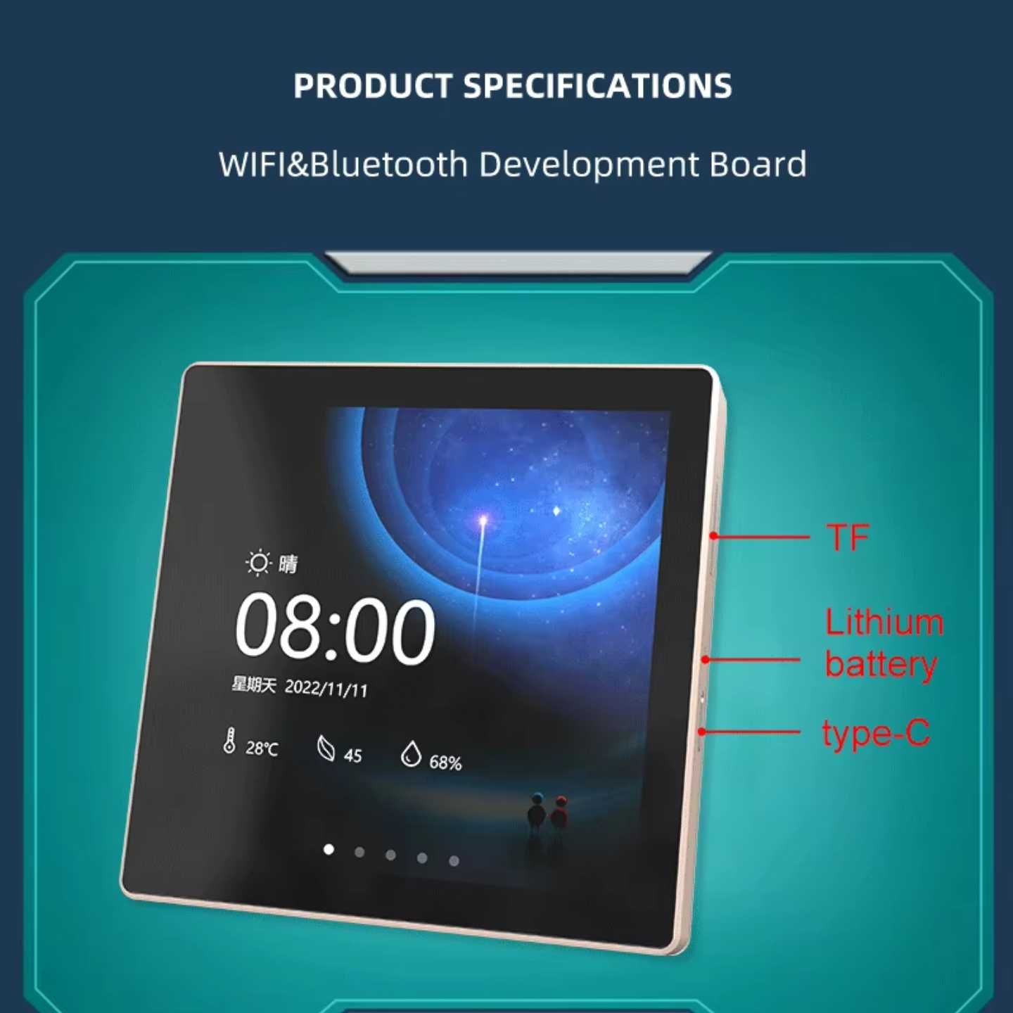 Modul ESP32-S3, Display Touch 4.0'' Capacitiv, WiFi si Ble, Control