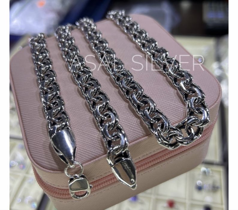 Продам цепь серебренную Б/У