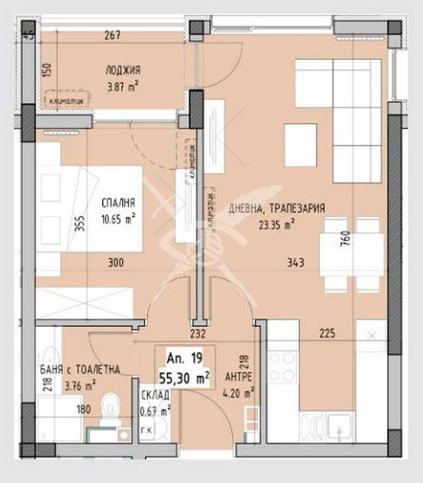 Продава се Двустаен апартамент в София, Малинова долина - 65 кв.м за 1493 €/кв.м - Снимка #4