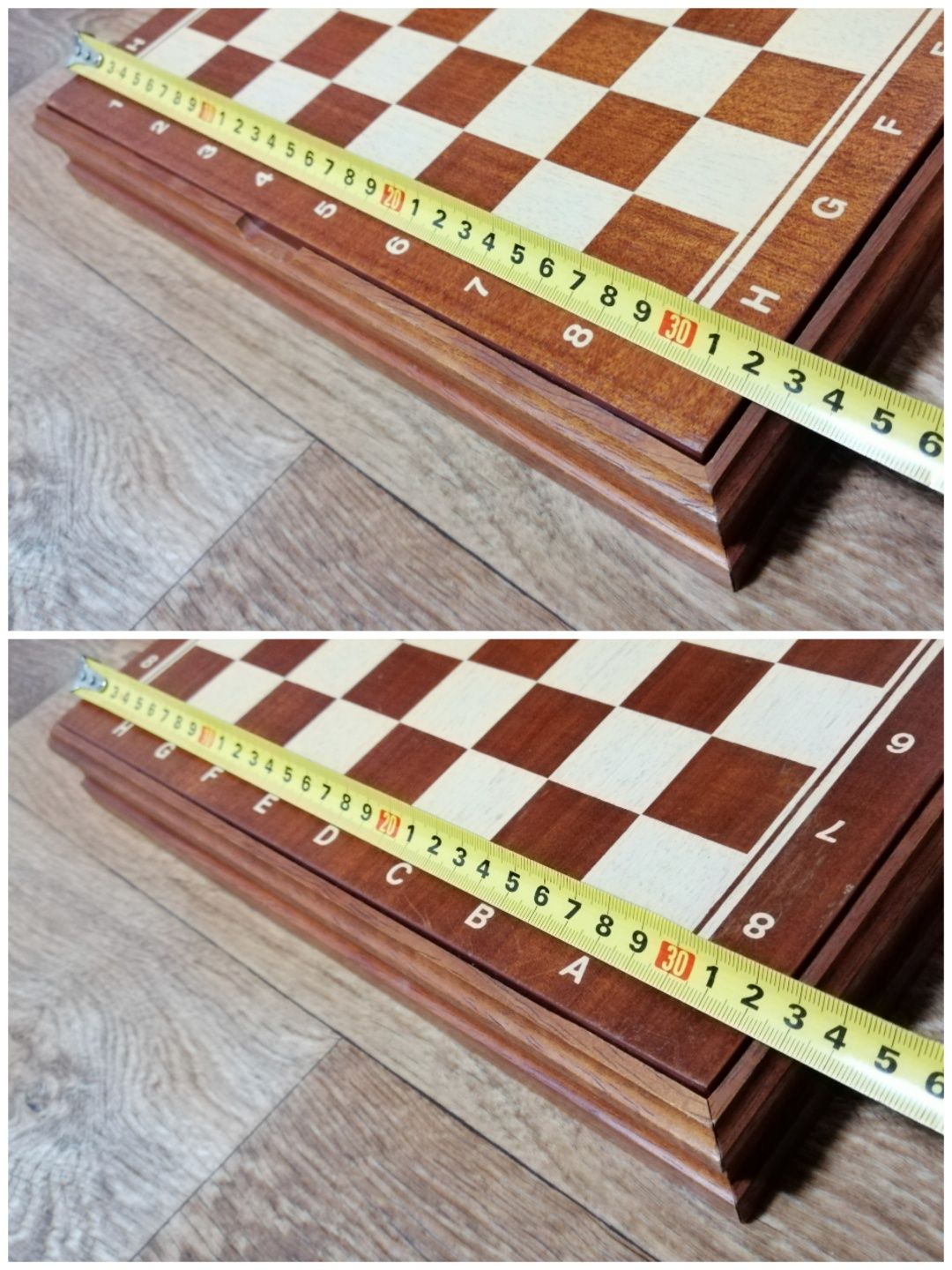 Комплект Дървен Шах + Табла / 32/32см.