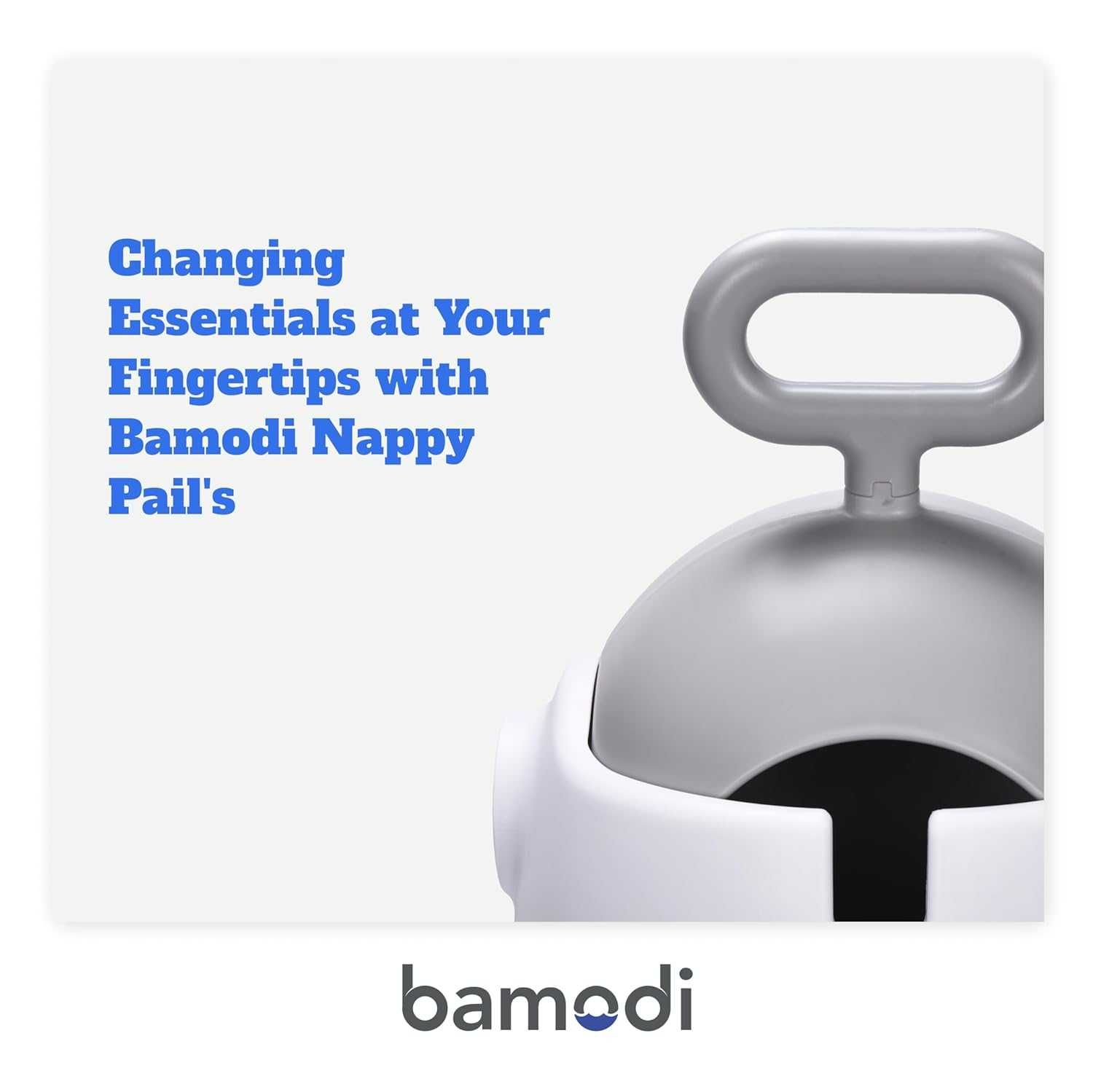 Bamodi White & Grey - Кофа за пелени с модерен изчистен дизайн