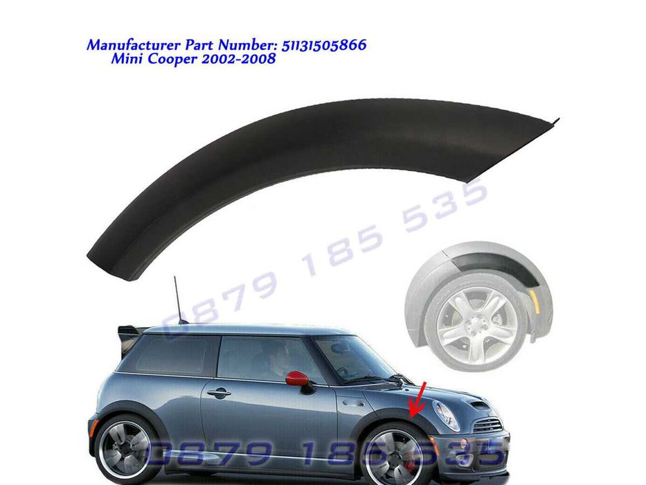 Вежди калници MINI R50 R52 R53 пластмаси тунинг лайсни кантове Мини