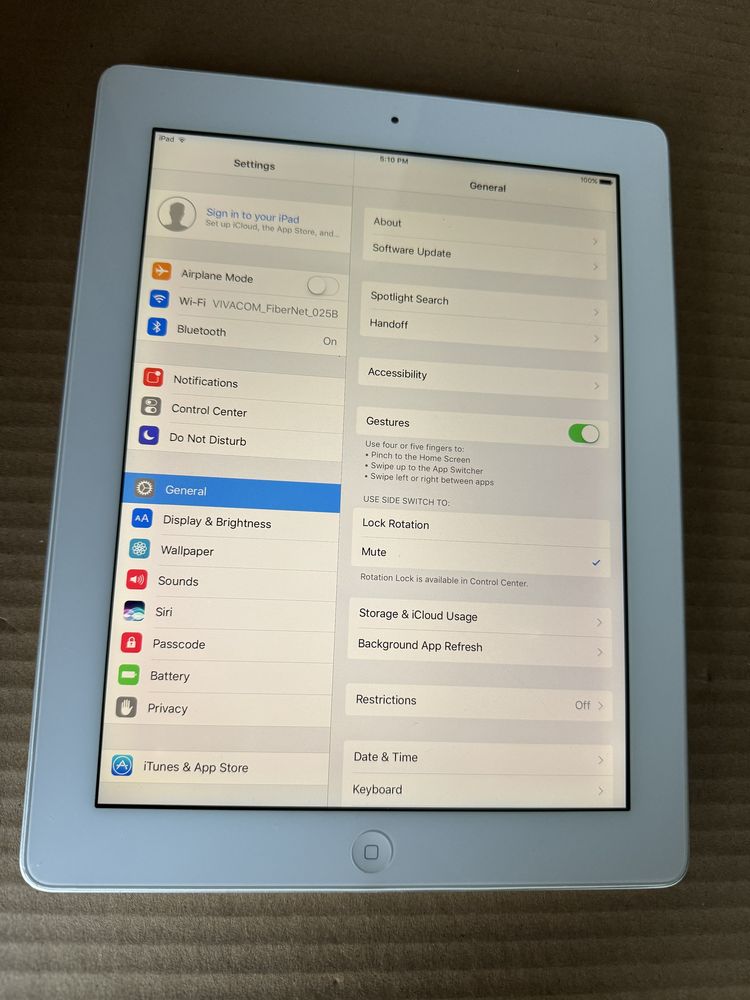 Таблет iPad А1458 (4th generation) , iPad 4 , БЕЗ АЙКЛАУД! 16GB