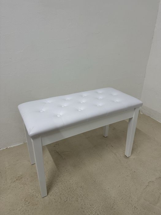 Кожена табуретка с място за съхранение HOMCOM, табуретка за тоалетка