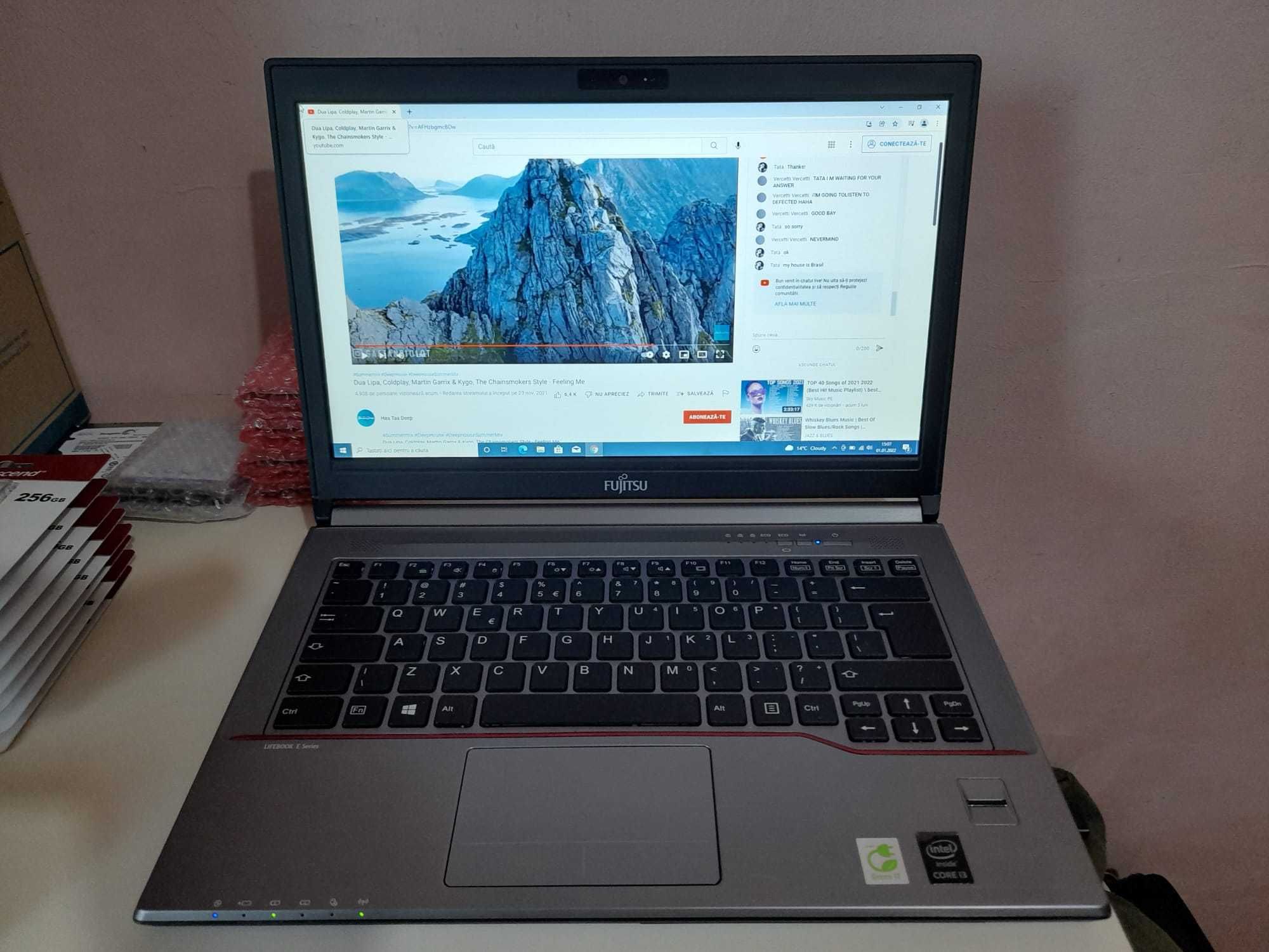 Laptop Fujitsu E744 i5-4210M/SSD 120gb/8gb ddr3L/ Display HD 750 lei