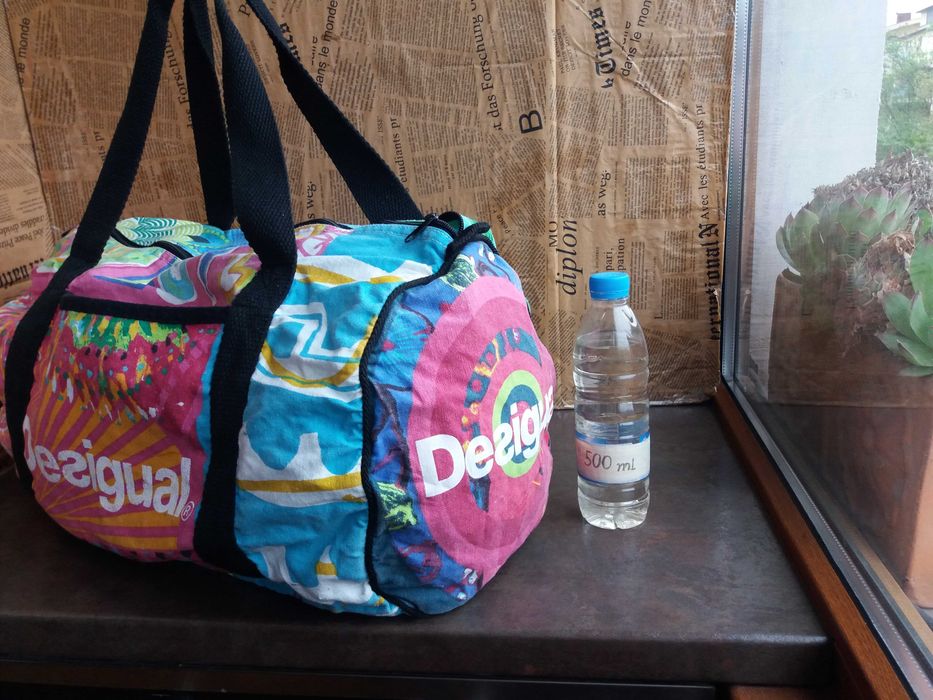 текстилна чанта,Desigual,голяма пътна торба,сак
