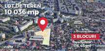 Teren autorizat pentru dezvoltare imobiliara,10.036 mp, stradal,metrou