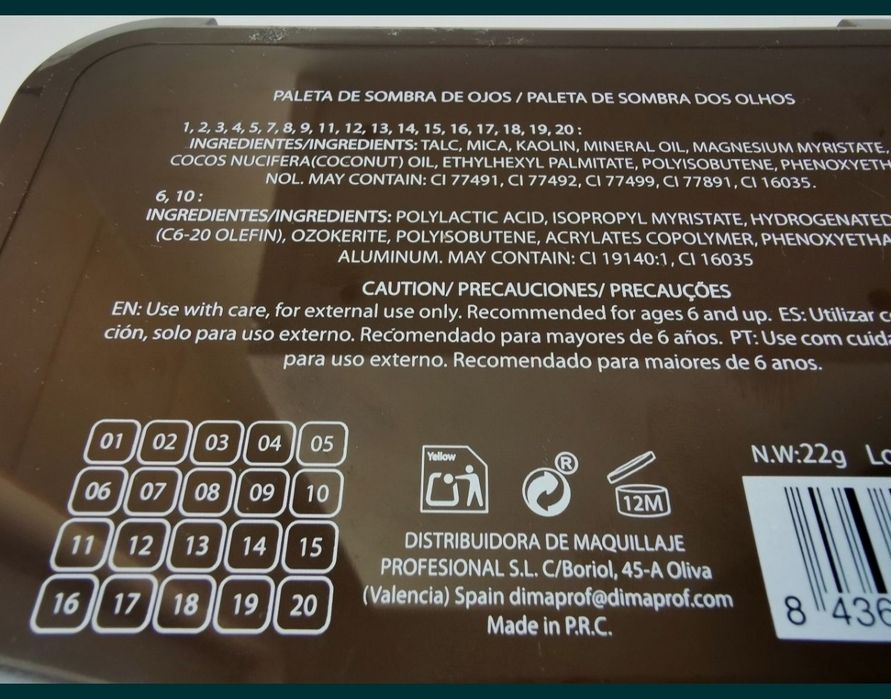 Fard ochi nuanțe paletă umbre machiaj