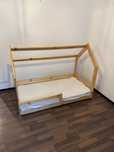 Pat montessori copil tip casuta 80x160 cm cu saltea