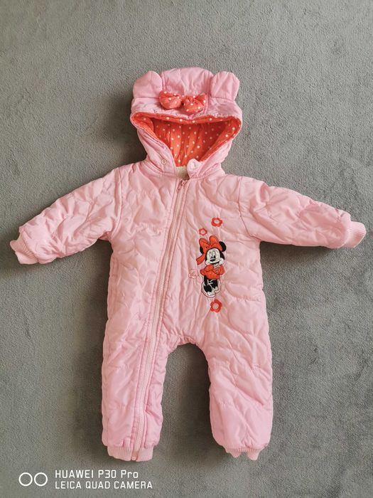Combinizon iarna îmblănit roz Minnie Mouse Nou