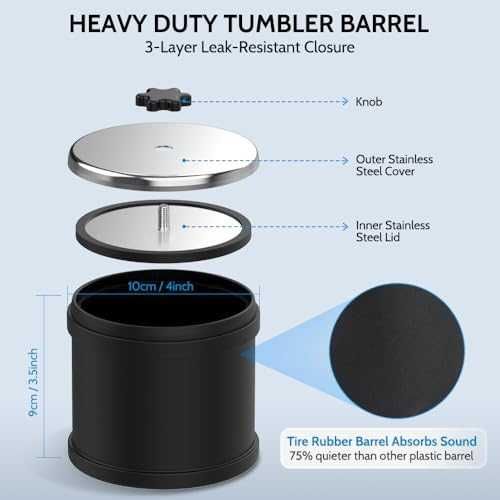 Нова Машина за полиране на камъни 1 кг, 9 скорости, комплект с камъни