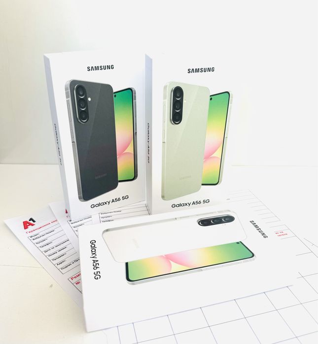 НОВ! Samsung Galaxy A56 5G 128GB Graphite / Olive / Gray 2г.ГАРАНЦИЯ!