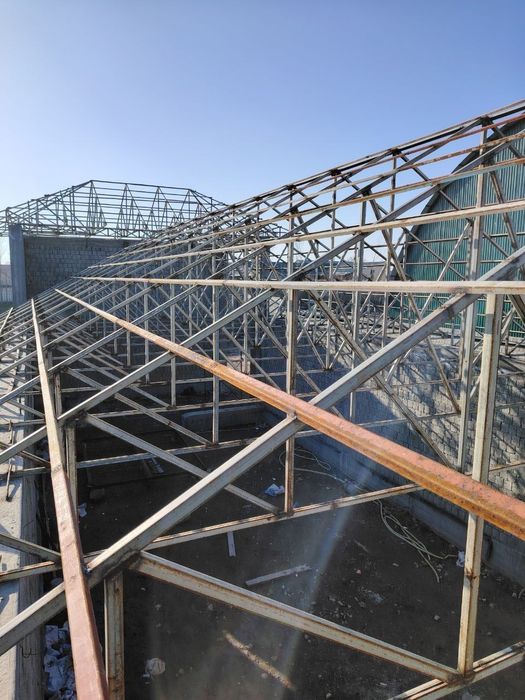 Навес том йопамиз Узбекистан буйлаб. Кантинер профил материялидан