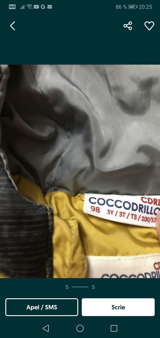 Geaca si pantaloni Coccodrillo pt iarna