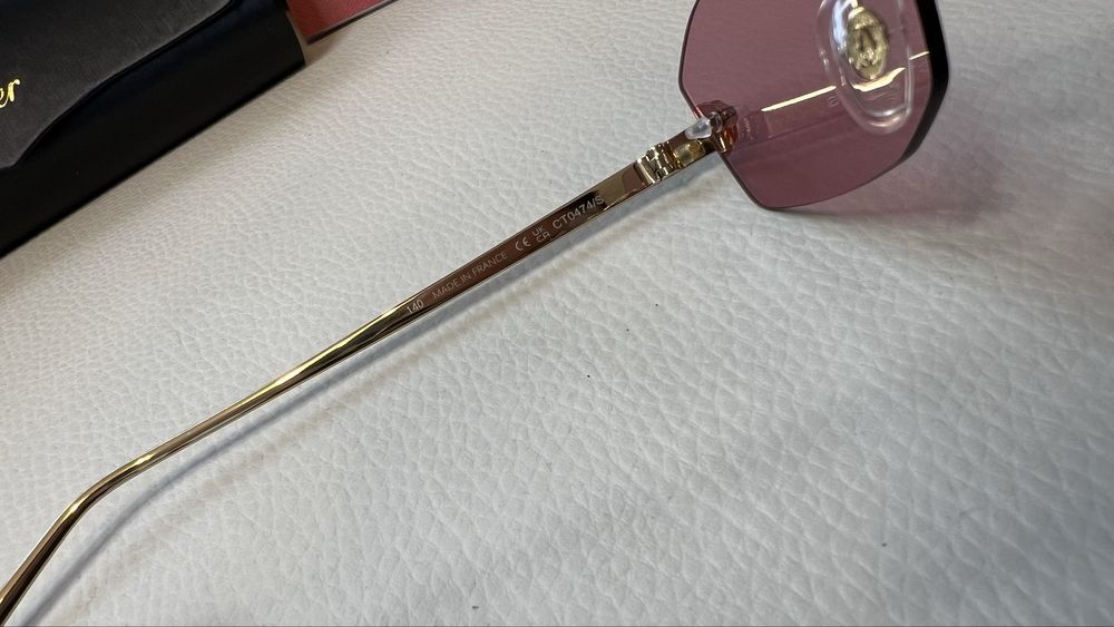 Cartier CT0474S ochelari de soare rimless inlocuire rame vedere