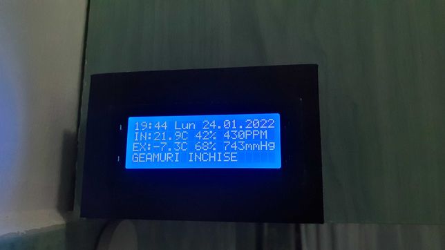 Display,LCD 2004 + I2C + Carcasa printata 3d + nodemcu V3  - smarthome