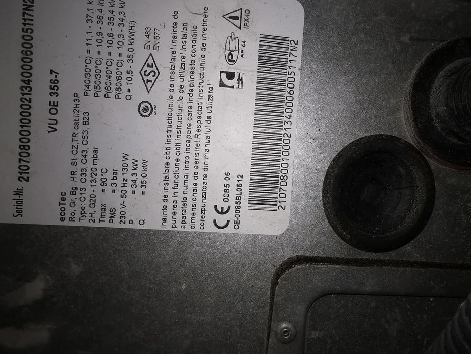 Vaillant vu 356 in condensatie, 35kw orice piesa.