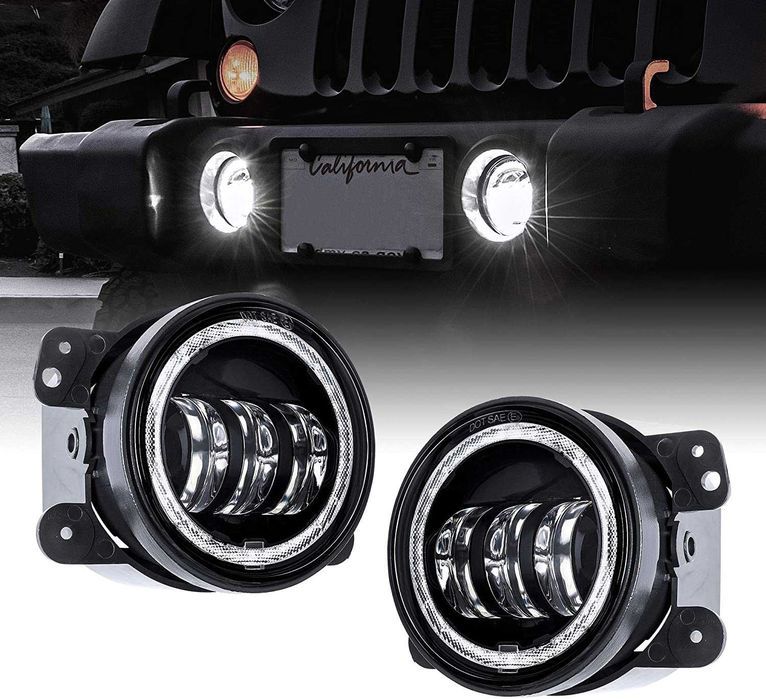 Proiectoare ceata cu led 4'' Jeep Wrangler JK TJ CJ 1997-2017