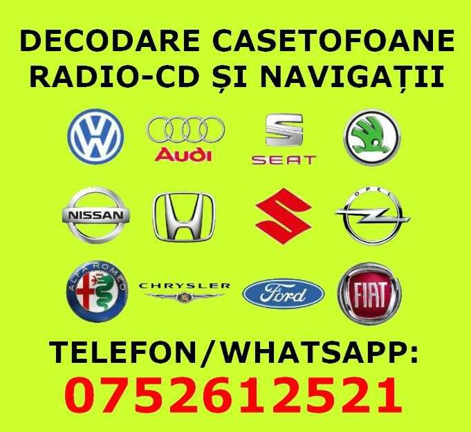 Deblocare Cod PIN Radio CD Navigatie VW AUDI SKODA SEAT Toate Modelele