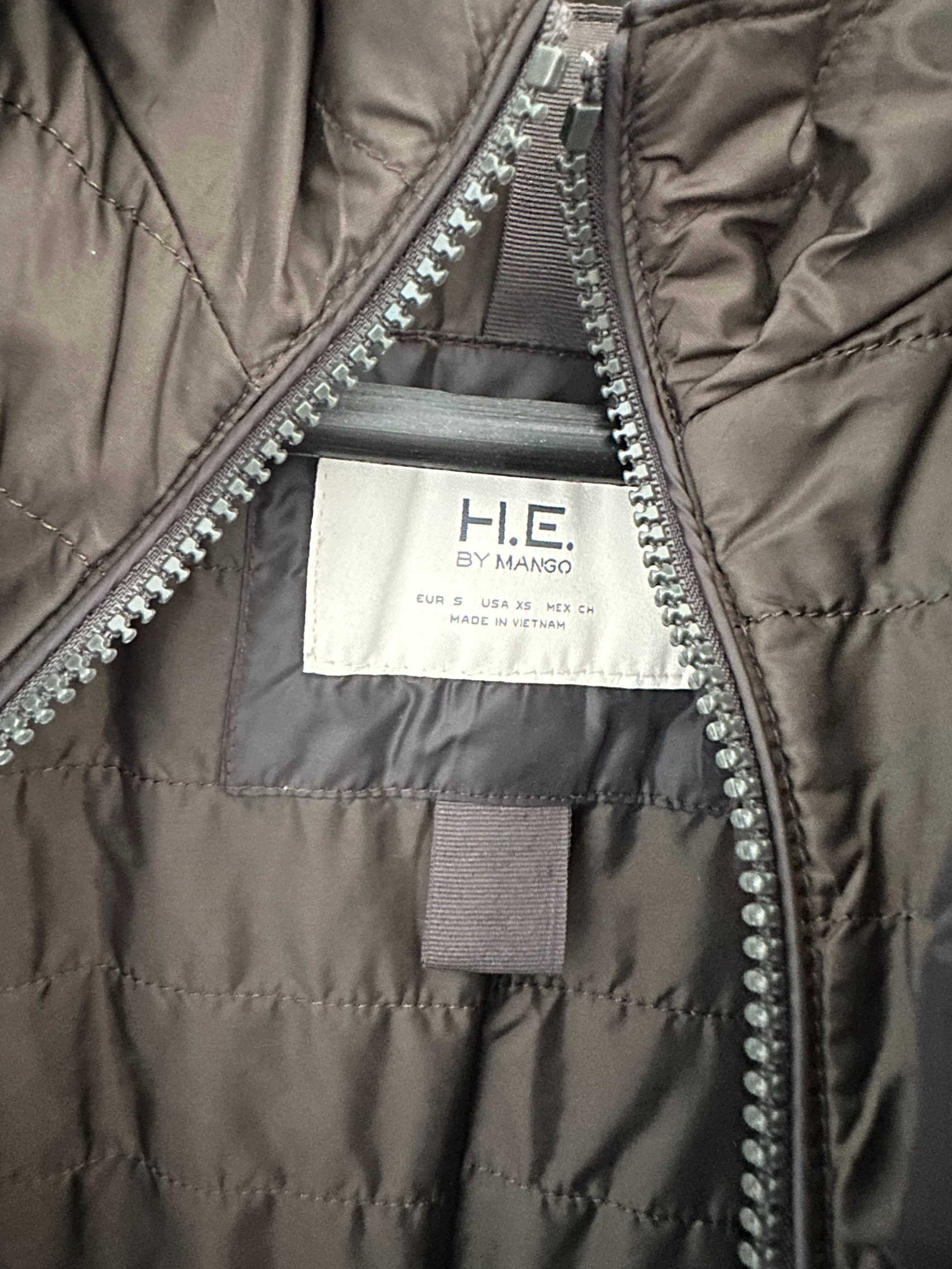 geaca Mango, marime S/M, verde inchis-khaki, water repellent