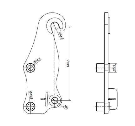 Adaptoare prindere cupa multifunctionala JCB3CX/4CX