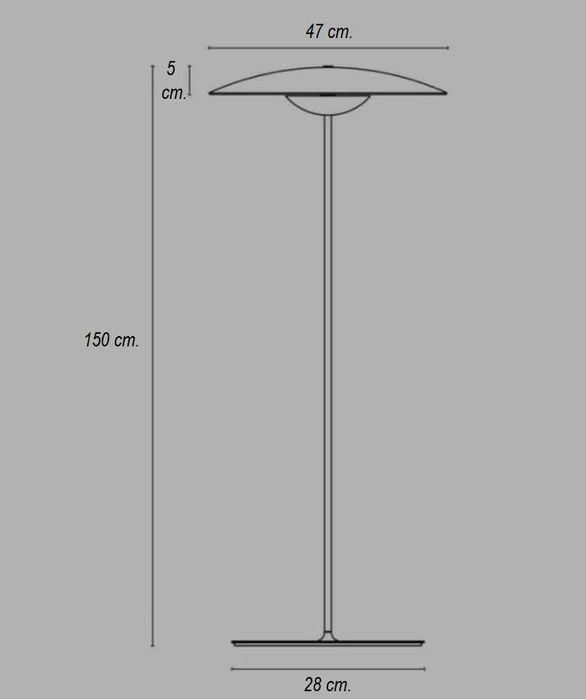 Vând lampadar, lampă de podea verticală 150 cm.