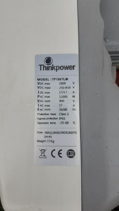 Invertor solar ThinkPower, trifazic 10 kw,