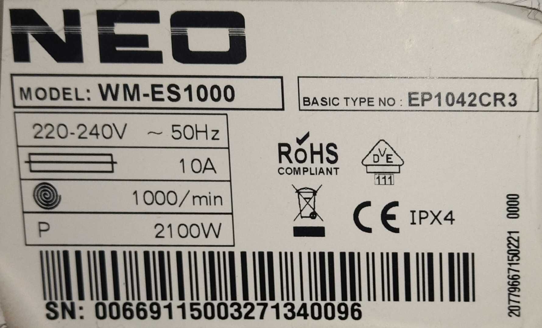 NEO Model:WM-ES 1000