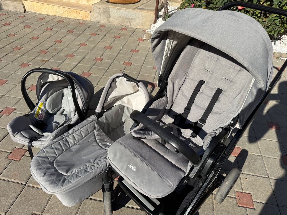 Cărucior JOIE 3 în 1 – landou, parte sport și scoică auto
