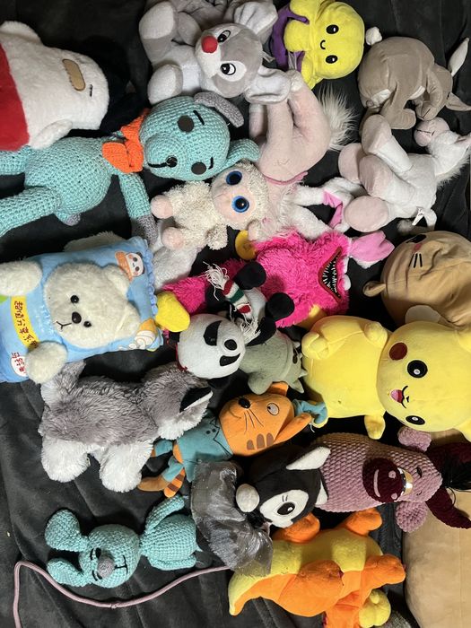 большой пакет мягких игрушек