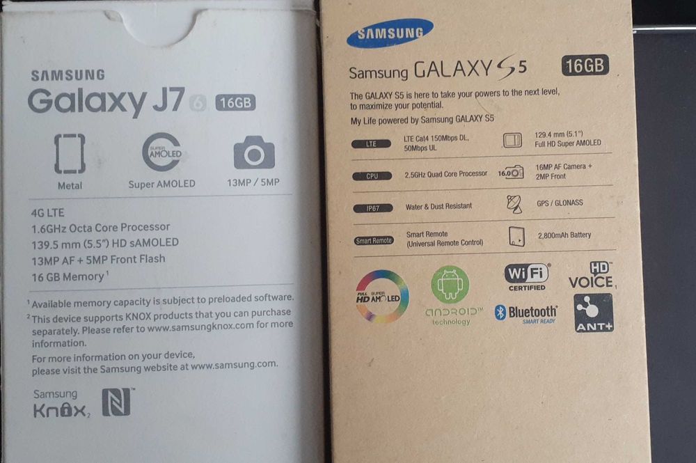 Samsung Galaxy S5 (SM-G900F) и Samsung Galaxy J7-2016 (SM-J710FN)
