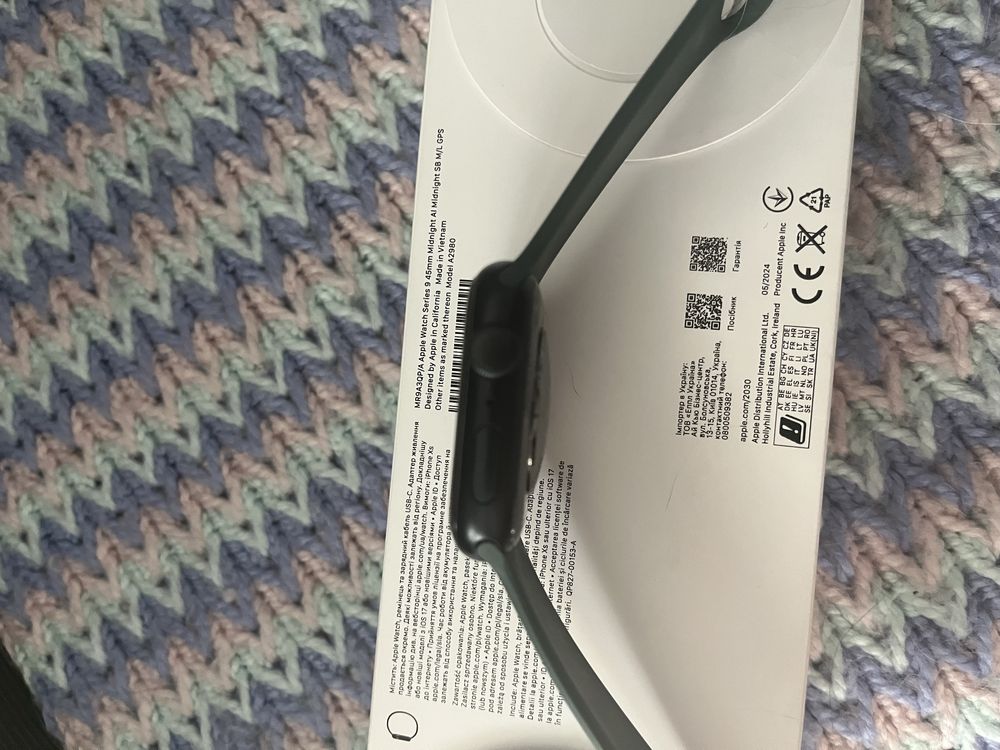Apple watch seria 9, midnight Al, 45 mm, gps