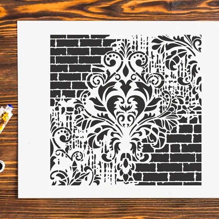 Релефен валяк с шарка и шаблони за декорация за боядисване на стени