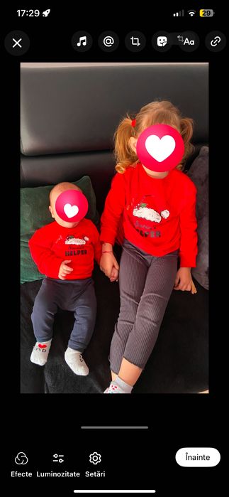 Bluze Crăciun frați 98/122 ( 2 și 5 anișori )