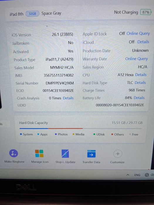 Apple iPad 8th Gen 32GB (2021) WiFi Space Gray