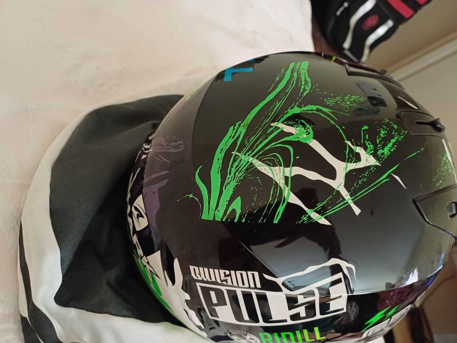 Каска за мотор: SHARK RIDILL DRIFT-R BLACK/GREEN размер: S